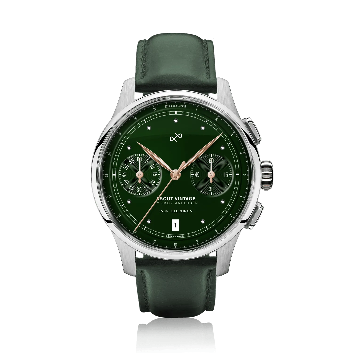 1934 Telechron. Steel / Green