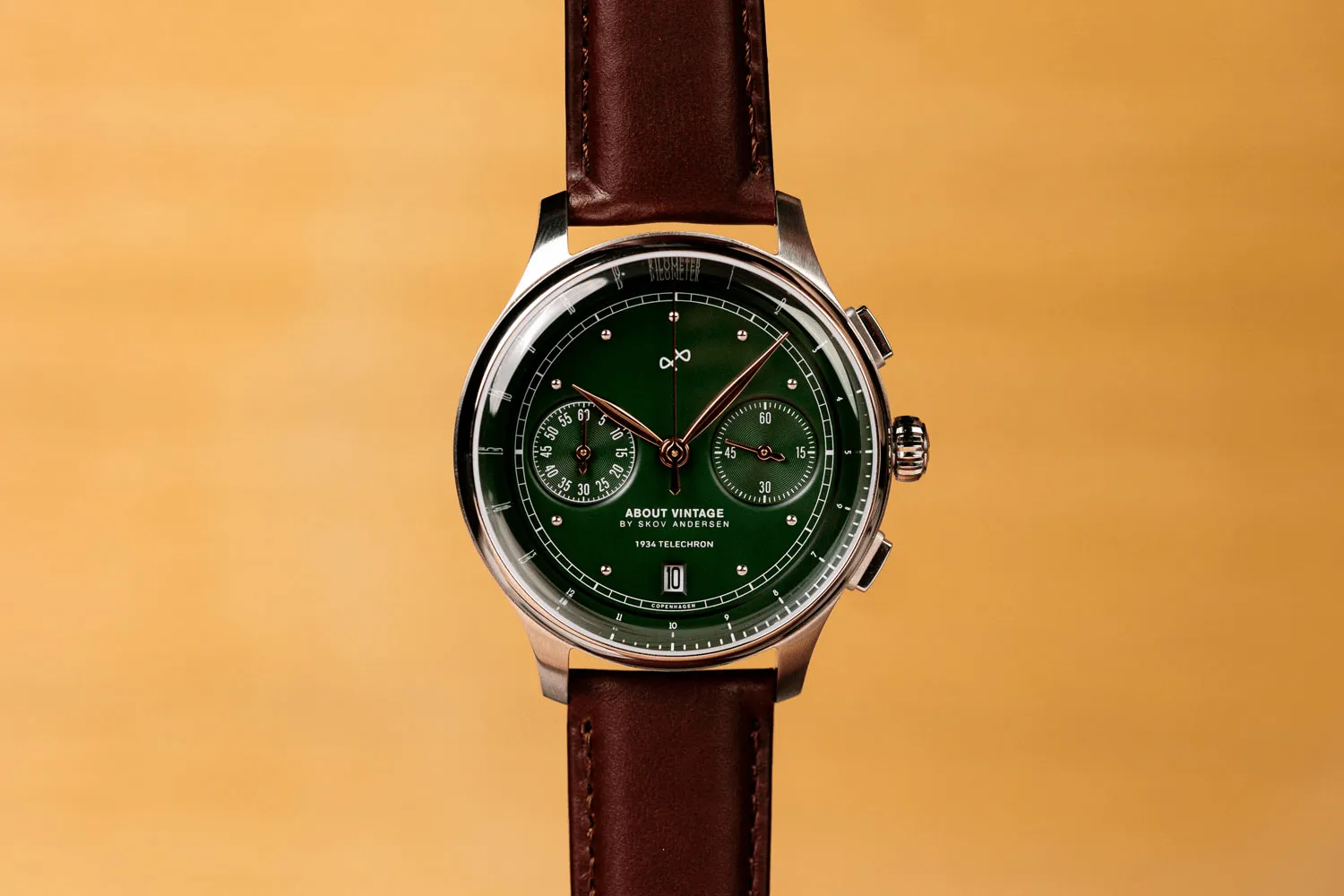 1934 Telechron. Steel / Green