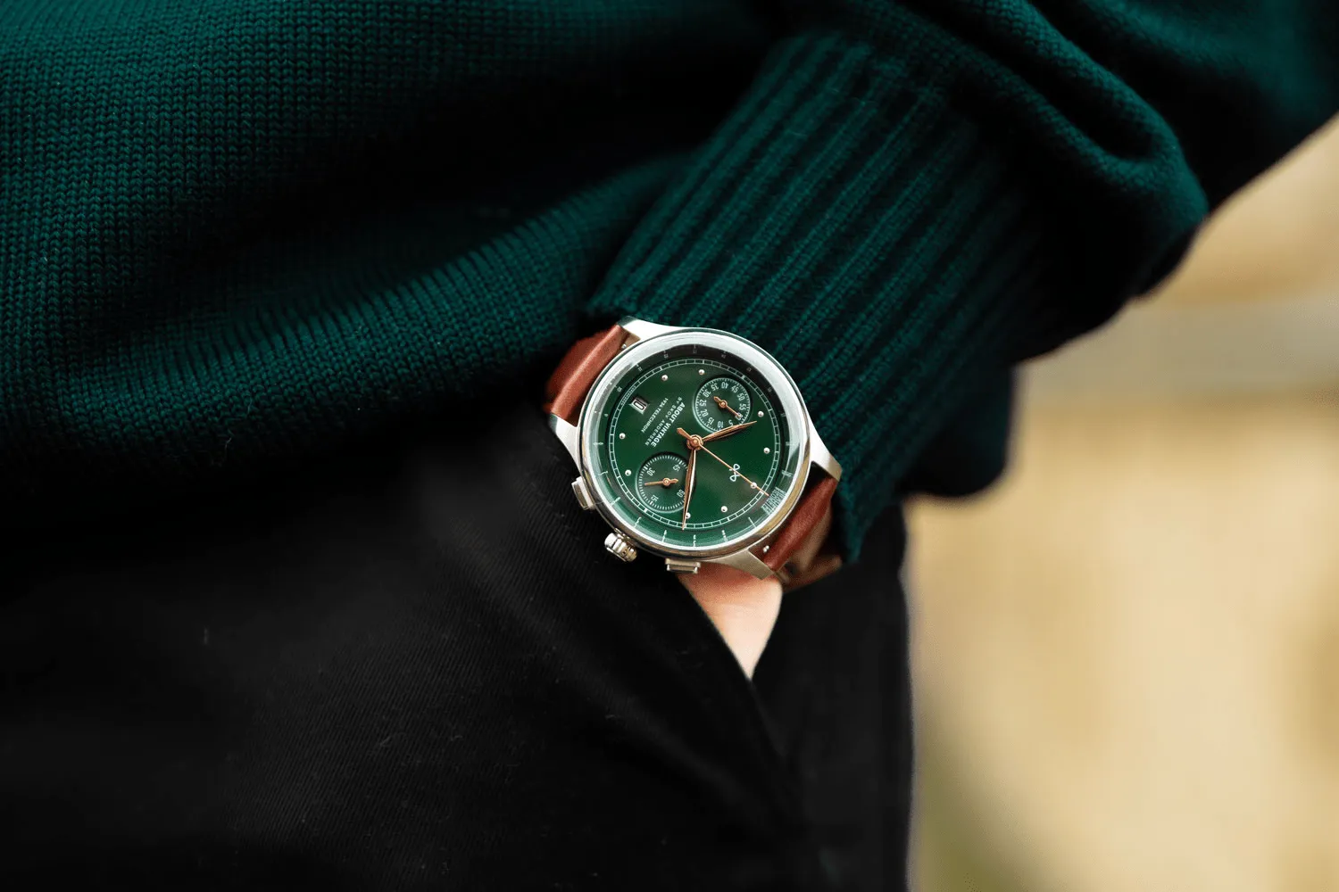 1934 Telechron. Steel / Green