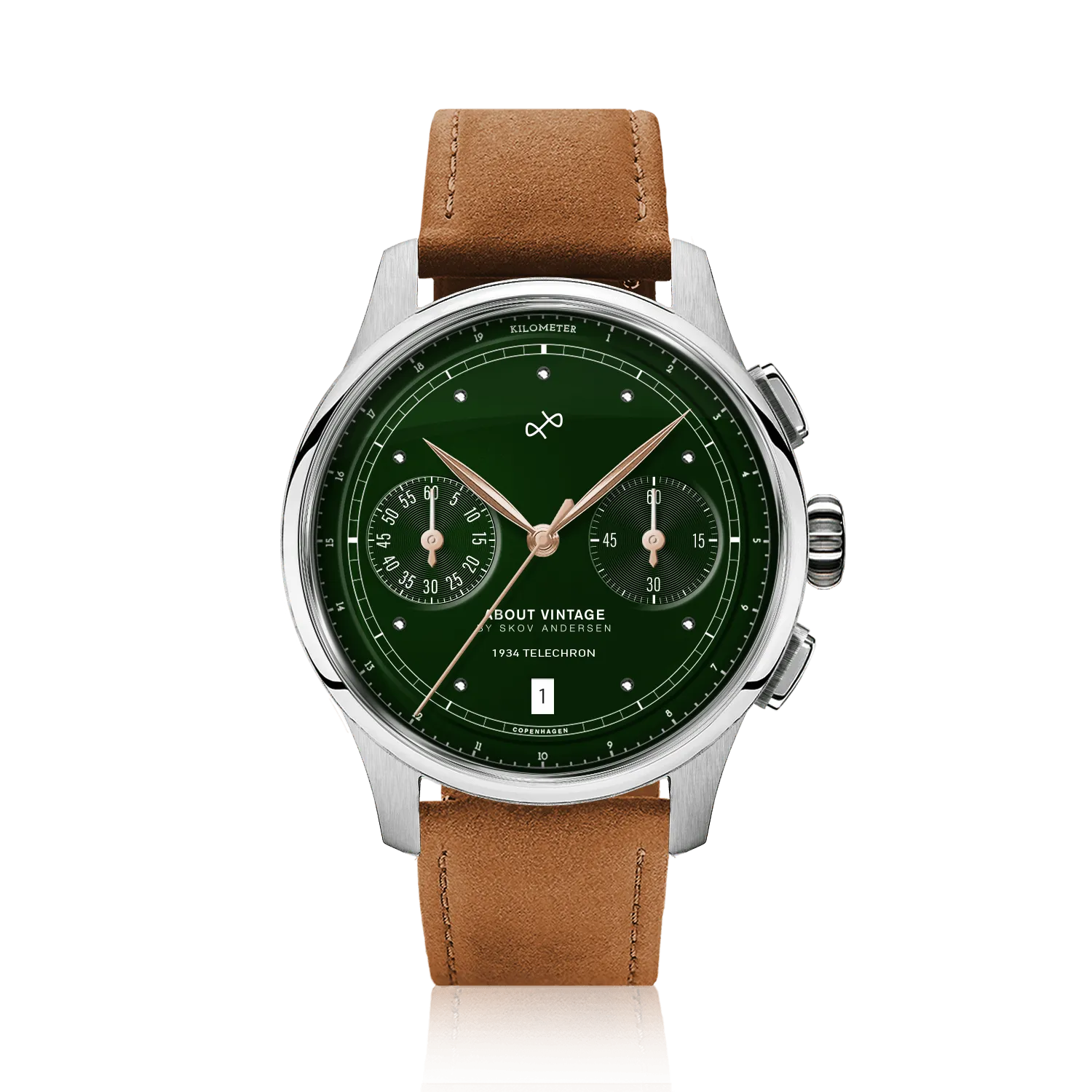 1934 Telechron. Steel / Green