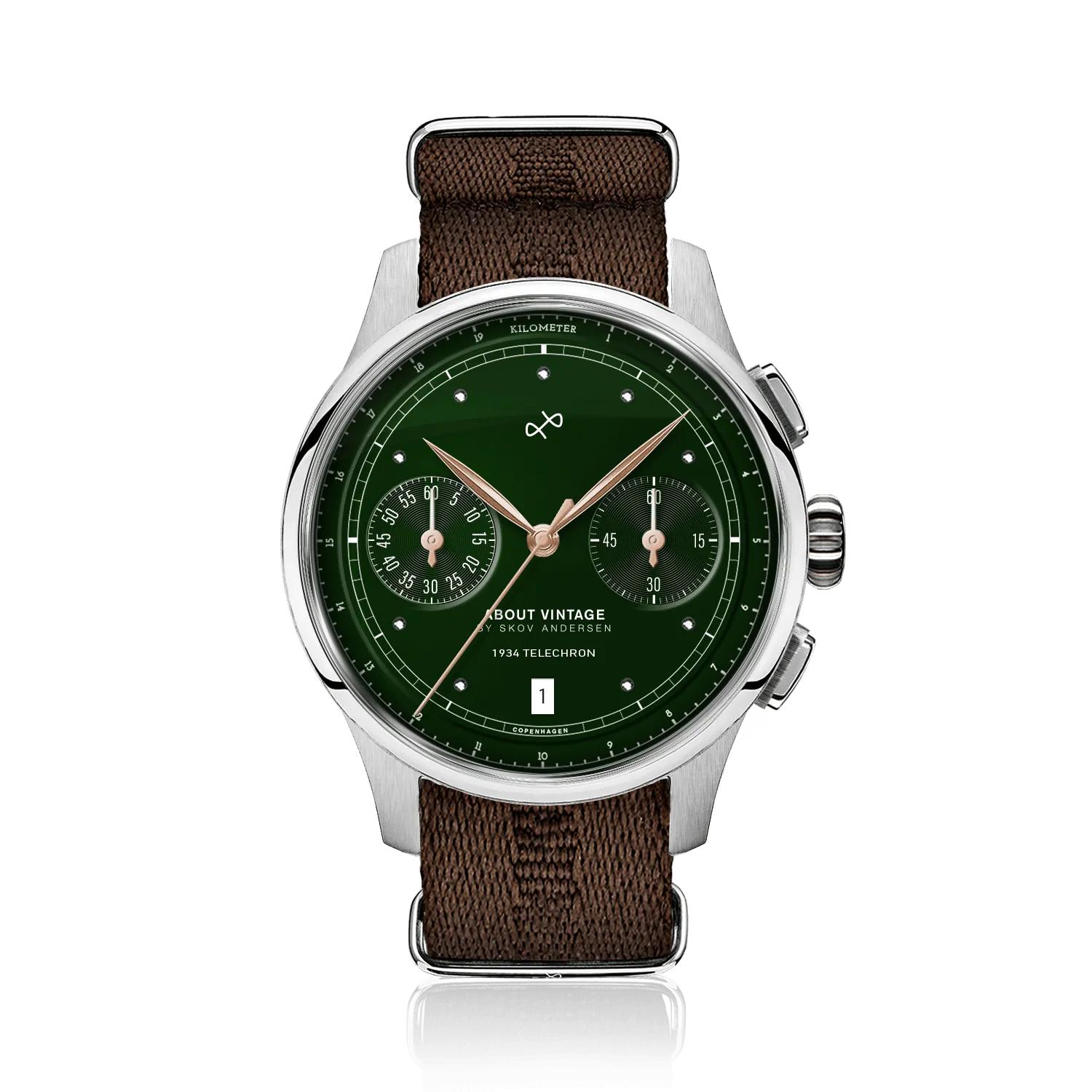 1934 Telechron. Steel / Green