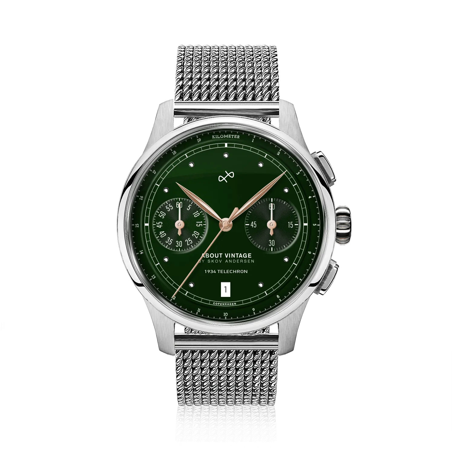 1934 Telechron. Steel / Green