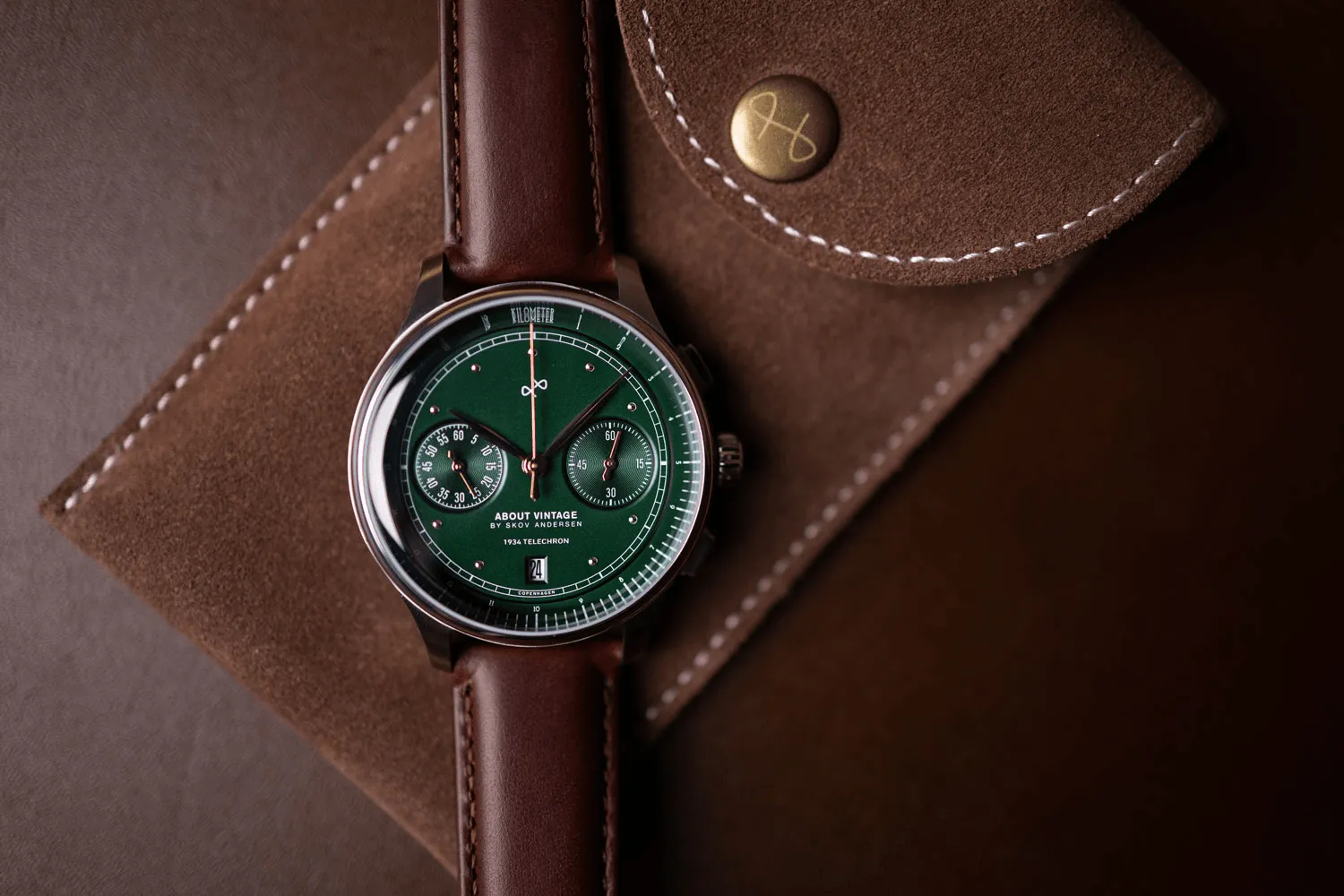 1934 Telechron. Steel / Green