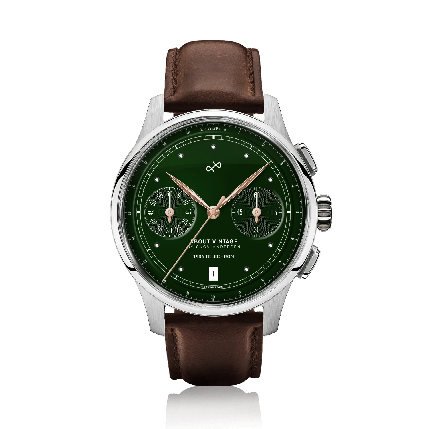 1934 Telechron. Steel / Green