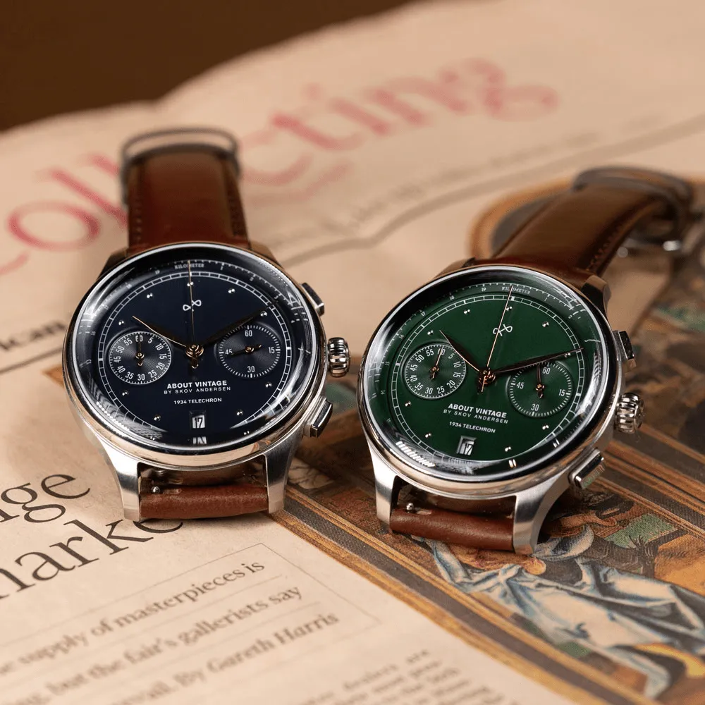 1934 Telechron. Steel / Green