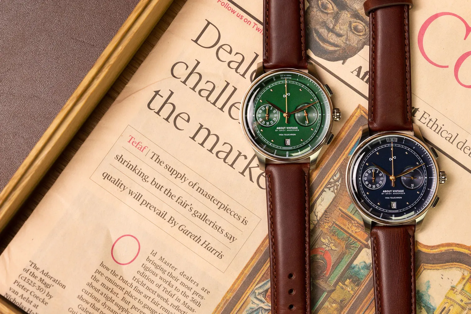 1934 Telechron. Steel / Green