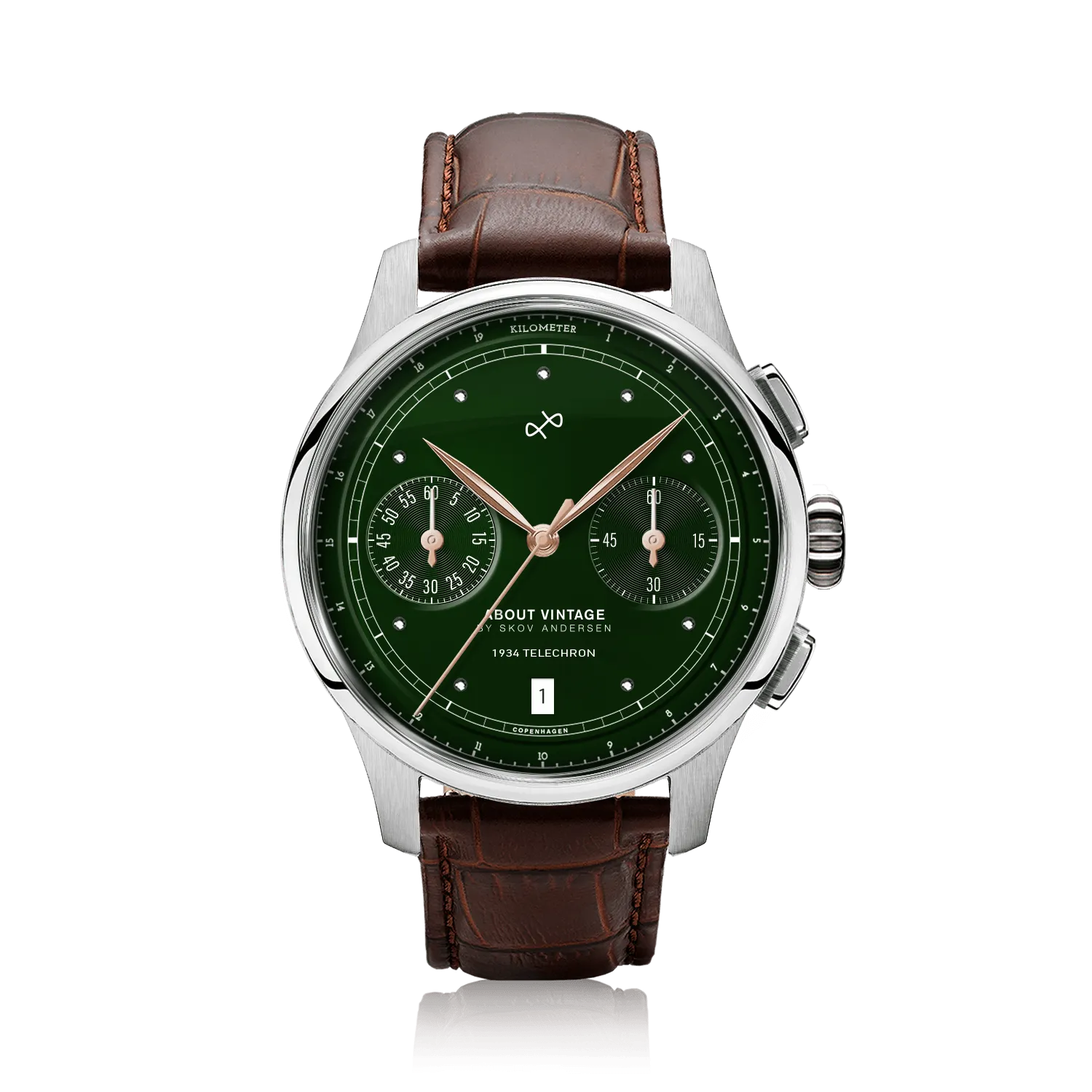 1934 Telechron. Steel / Green