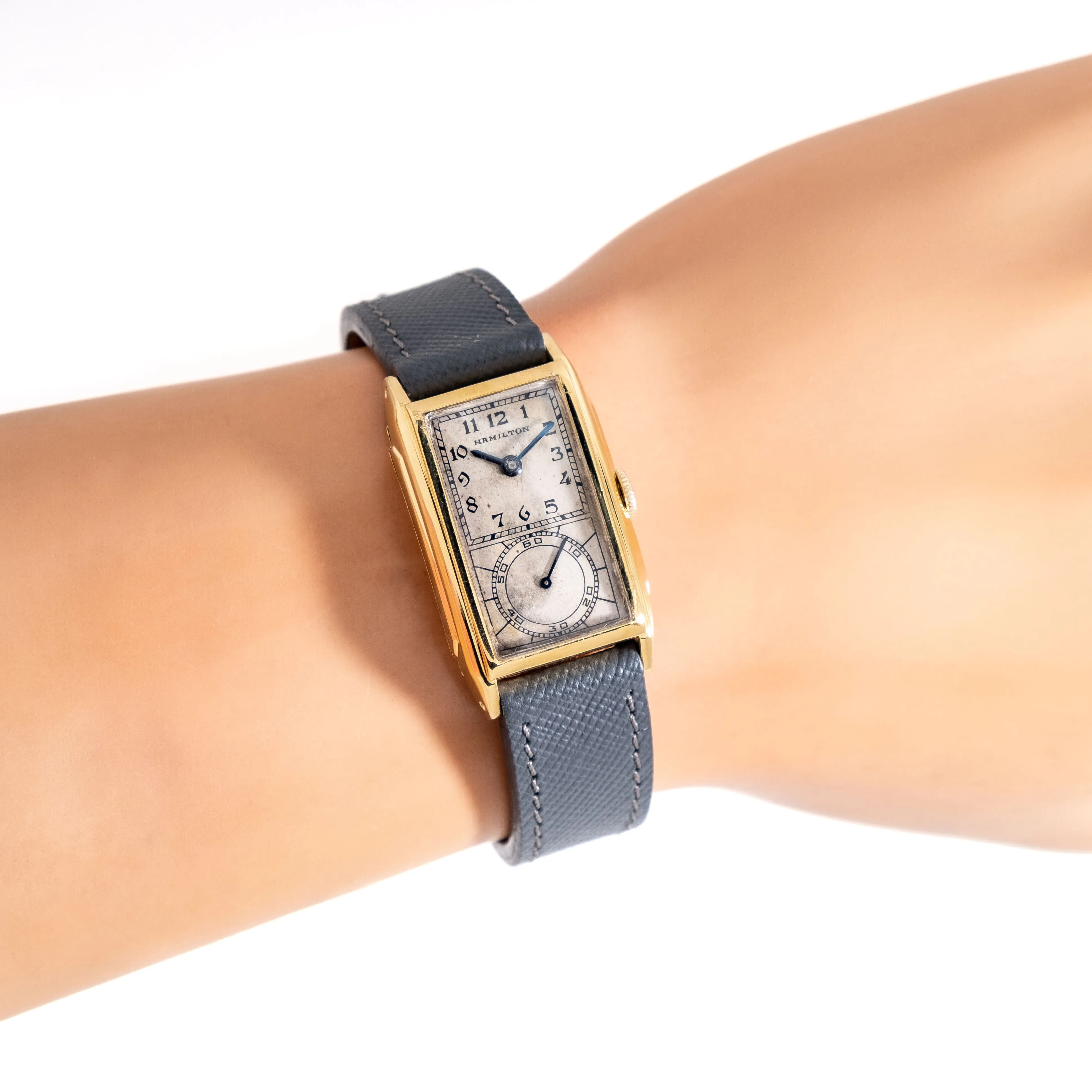 1939 Vintage Hamilton Seckron 14k Yellow Gold Filled Doctor's Watch (# 15207)