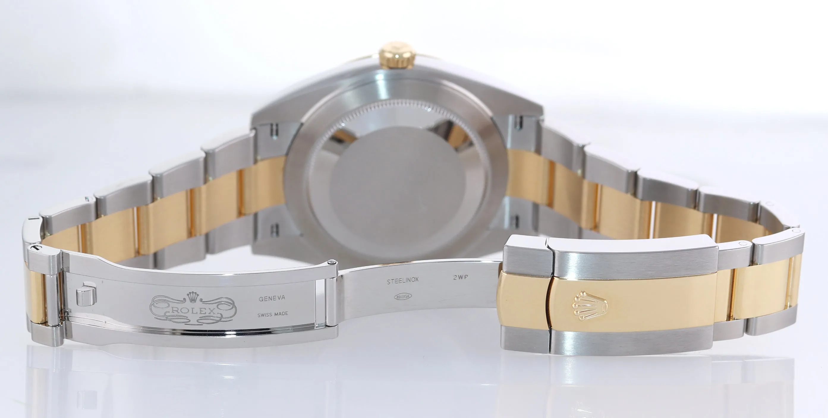 2022 MINT Rolex DateJust 41 126333 Two Tone Gold Champagne Stick Watch Box