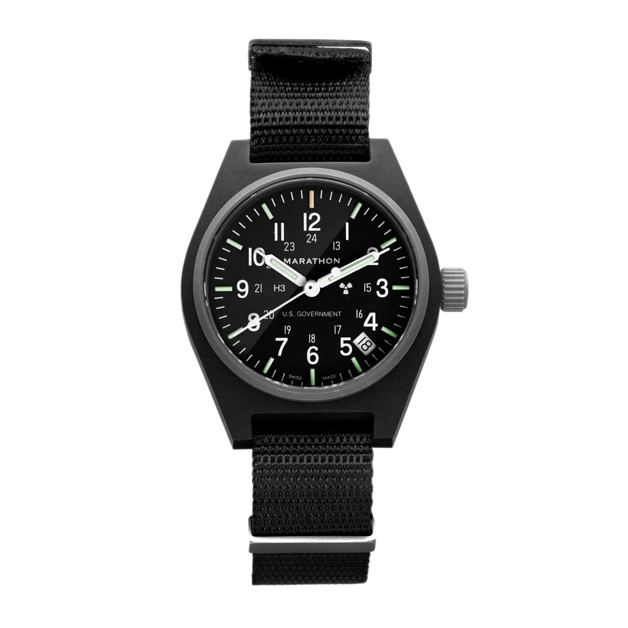 34mm Black General Purpose Quartz with Date (GPQ-D)