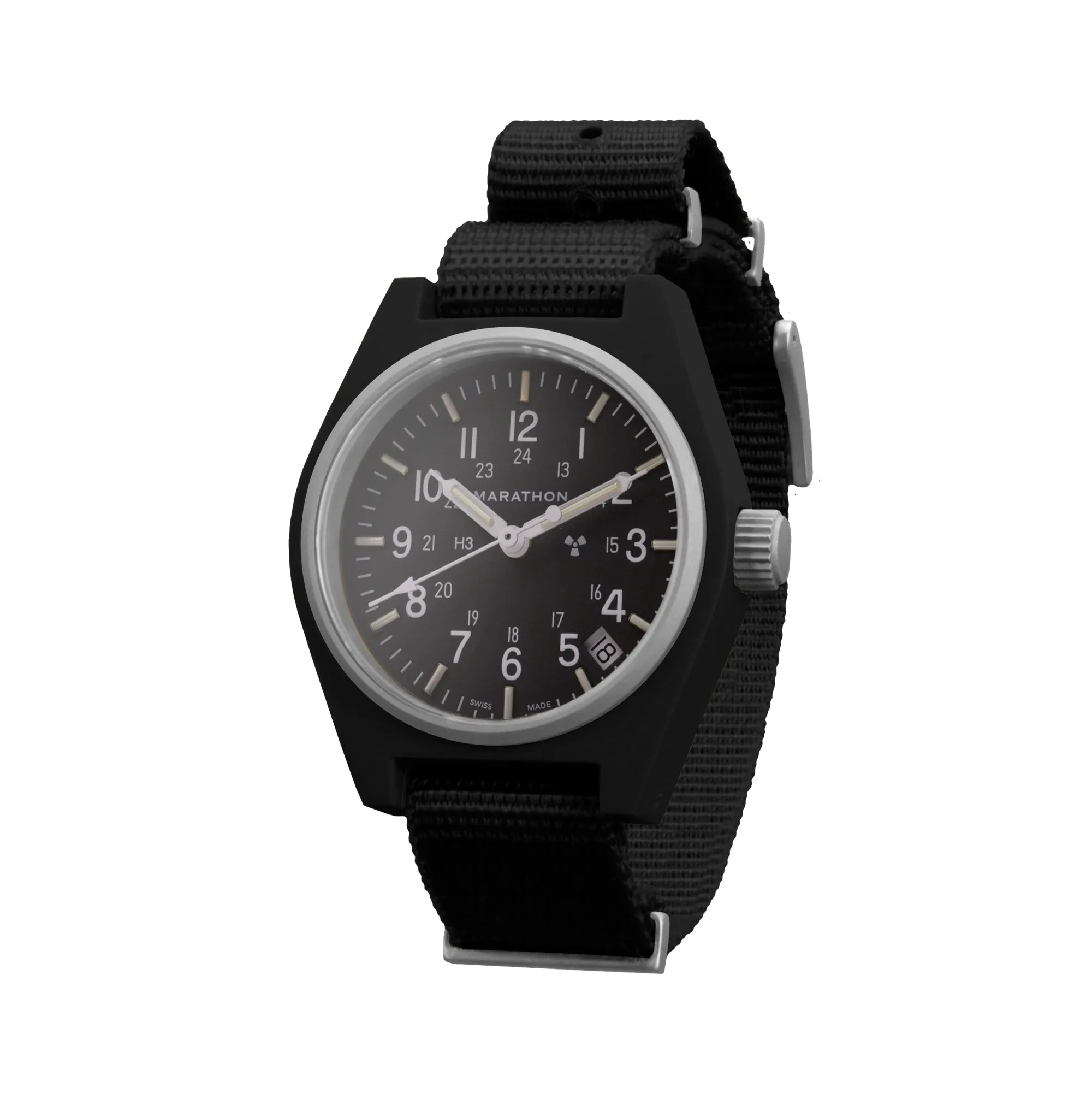 34mm Black General Purpose Quartz with Date (GPQ-D)