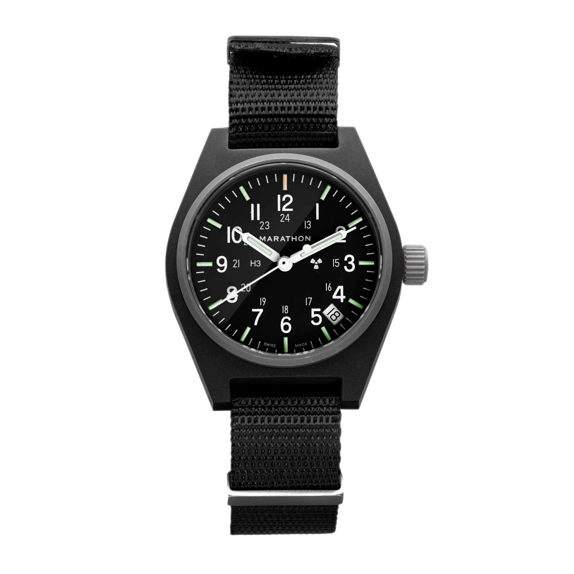 34mm Black General Purpose Quartz with Date (GPQ-D)