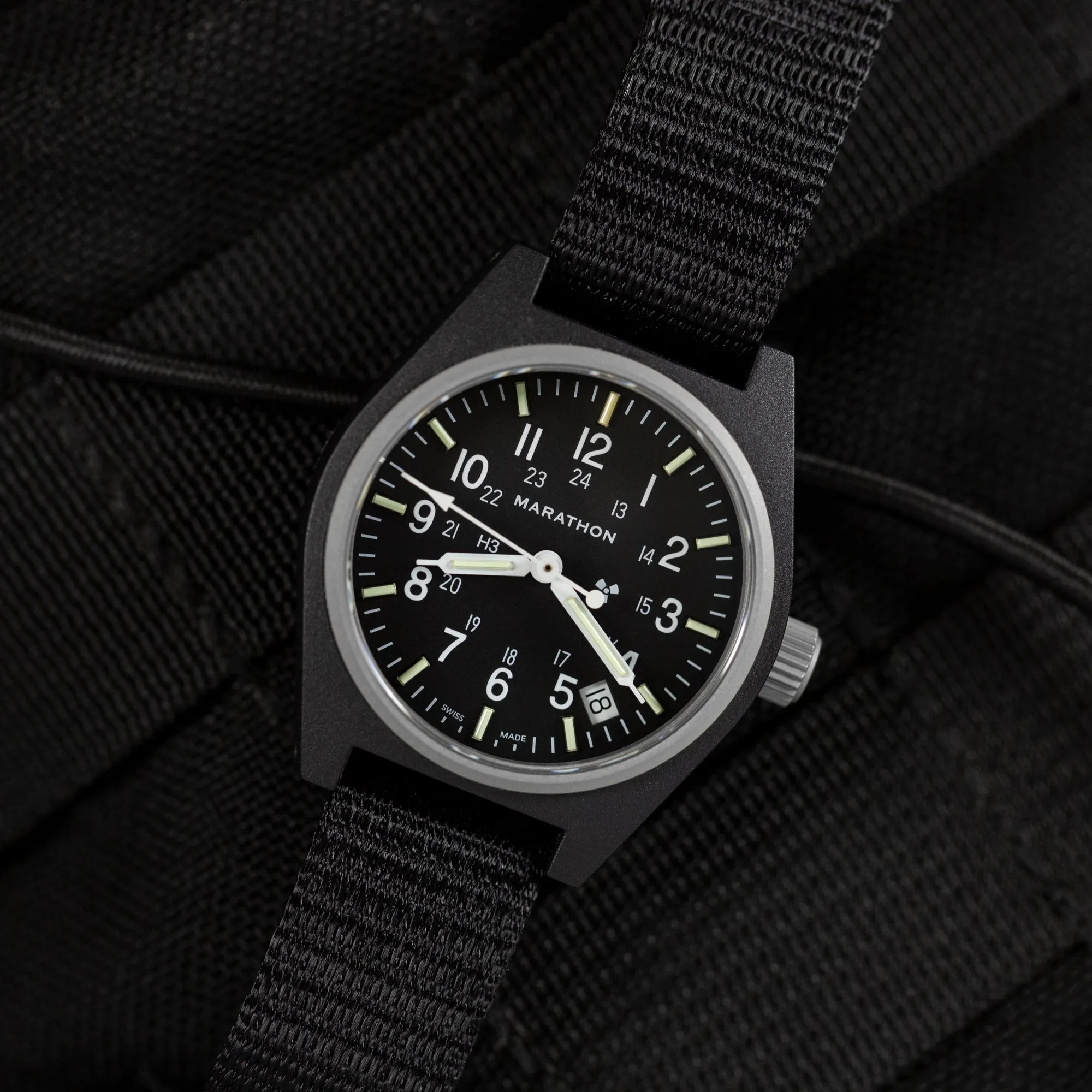 34mm Black General Purpose Quartz with Date (GPQ-D)