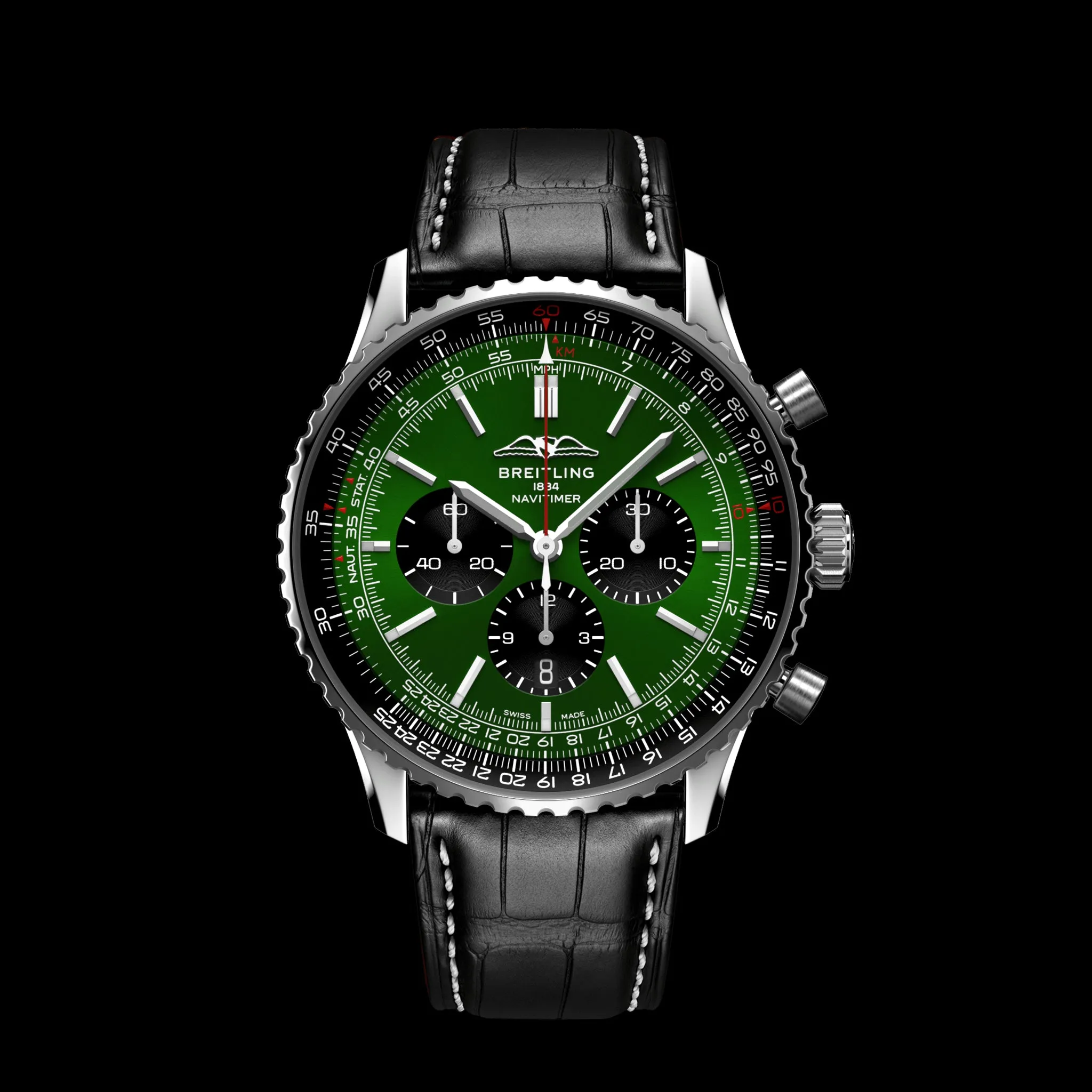 Breitling Navitimer B01 Chronograph Watch, 46mm Green Dial, AB0137241L1P1