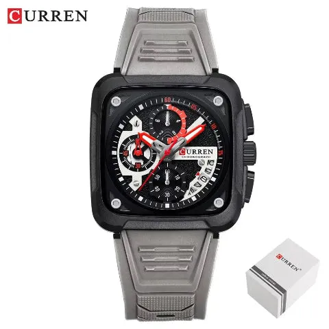 Curren Luxury Silicone Strap Men's Watch (Dial 4.2cm) - CUR228