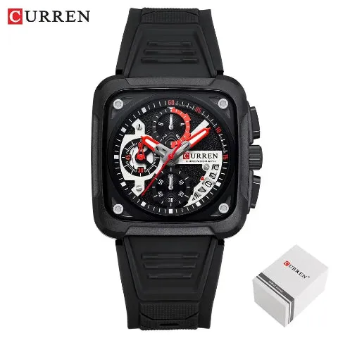 Curren Luxury Silicone Strap Men's Watch (Dial 4.2cm) - CUR228