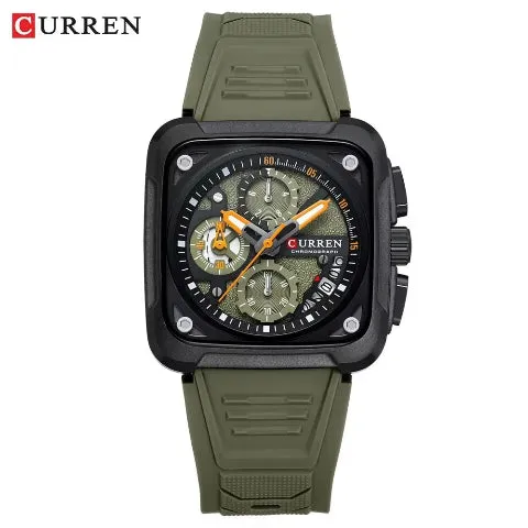 Curren Luxury Silicone Strap Men's Watch (Dial 4.2cm) - CUR228