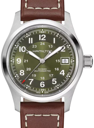 Khaki Field Automatic 38 Green - Leather Ref. H70455560