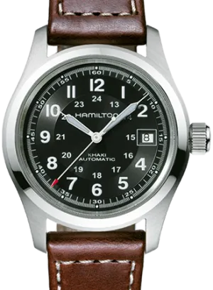 Khaki Field Automatic Black 38 - Brown Leather Ref. H70455533
