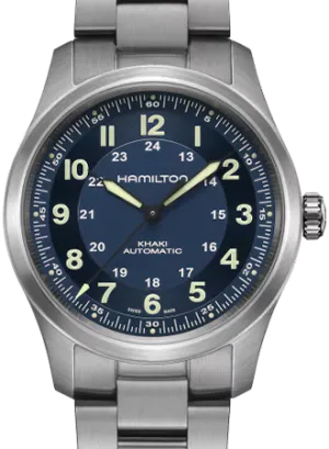 Khaki Field Titanium Auto 38 Blue - Bracelet Ref. H70205140
