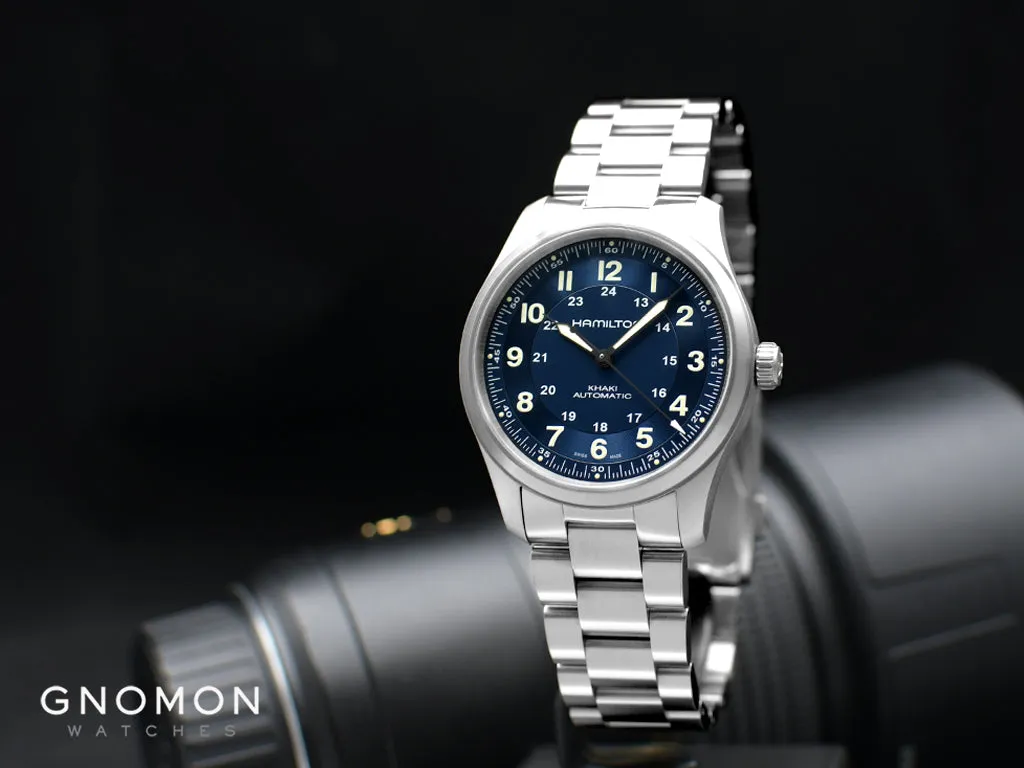 Khaki Field Titanium Auto 38 Blue - Bracelet Ref. H70205140