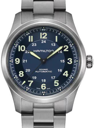 Khaki Field Titanium Auto 38 Blue - Bracelet Ref. H70205140