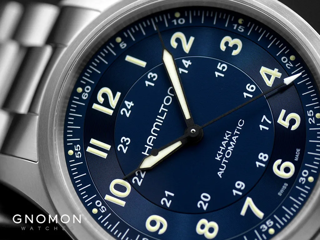 Khaki Field Titanium Auto 38 Blue - Bracelet Ref. H70205140