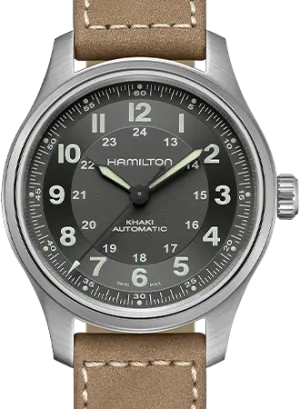 Khaki Field Titanium Auto 42 Silver Ref. H70545550