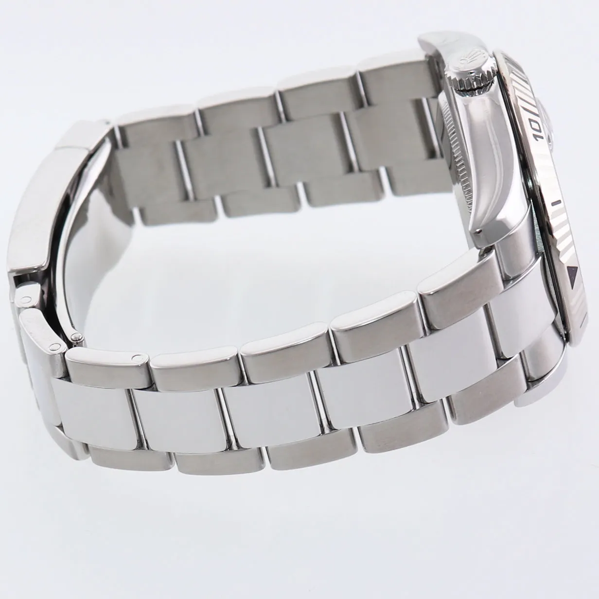 MINT Rolex DateJust Turn-O-Graph 116264 Steel Black White Gold Fluted Watch Box