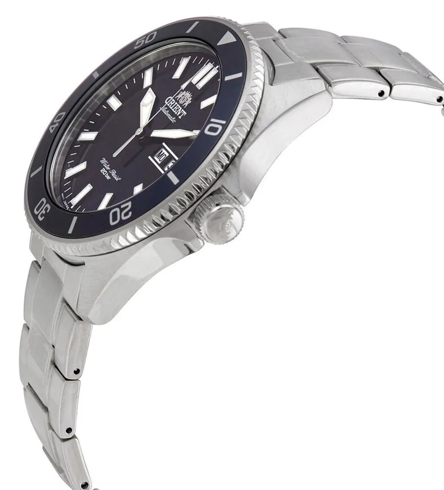 Orient Kanno Automatic Stainless Steel Blue Dial Day-Date Divers Mens Watch RA-AA0009L19A