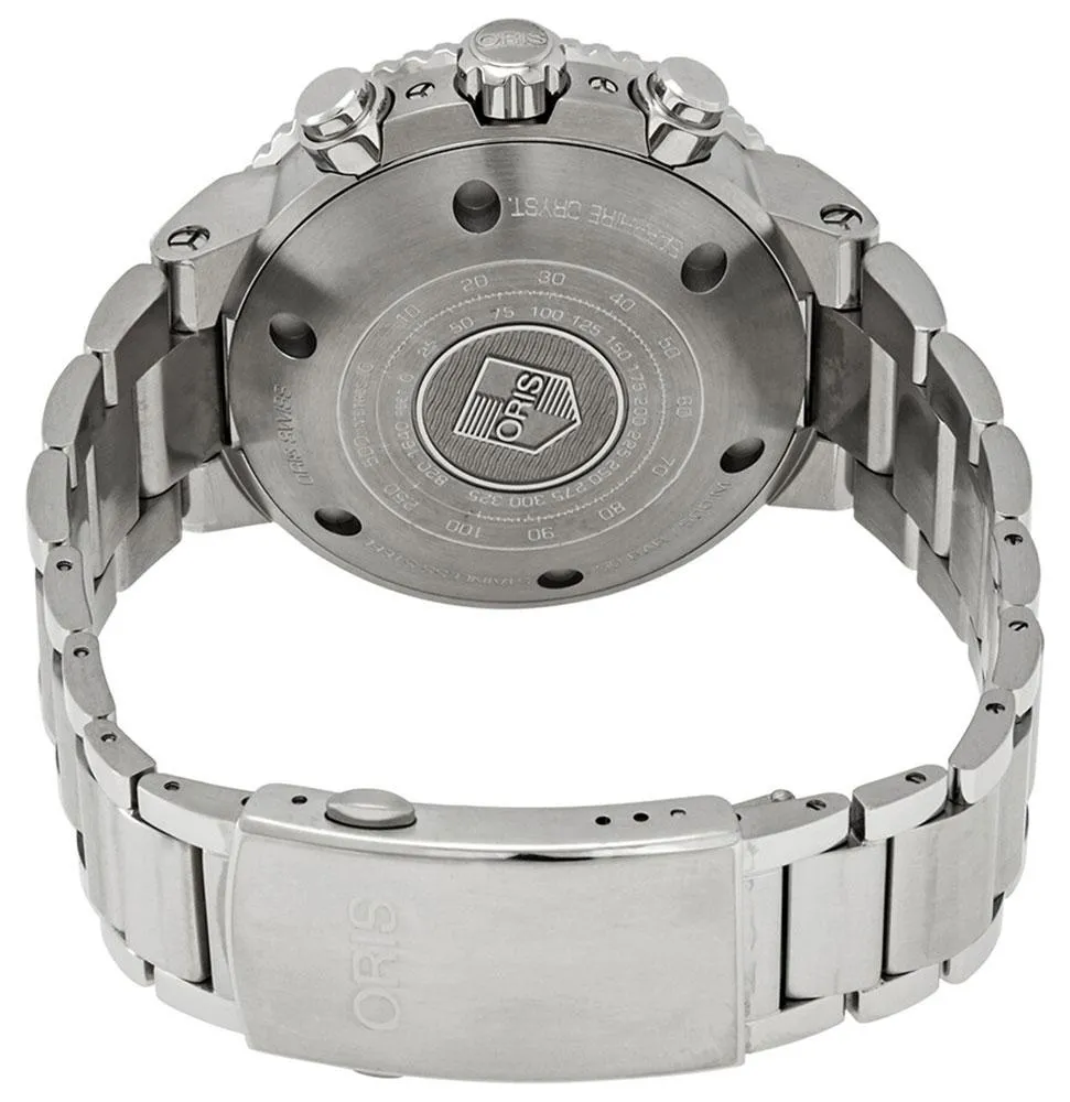 Oris Aquis Automatic Chronograph Stainless Steel Blue Dial Date Divers Mens Watch 774 7743 4155-MB
