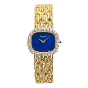 Rare Yellow Gold Tiffany&Co Lapis Dial 1968 - 50281