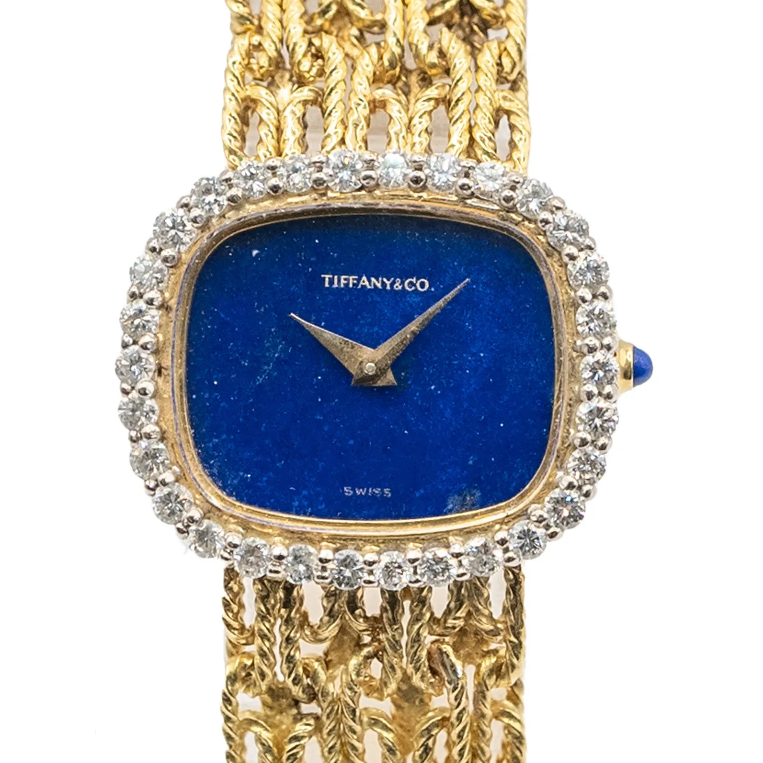 Rare Yellow Gold Tiffany&Co Lapis Dial 1968 - 50281