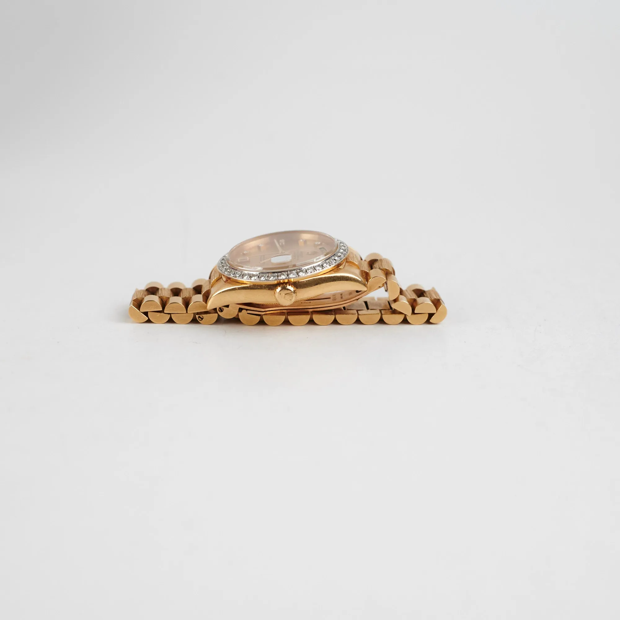 Rolex 36mm President 18k Yellow Gold with Aftermarket Diamonds Watch