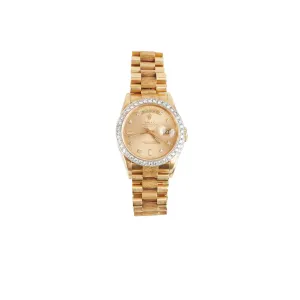 Rolex 36mm President 18k Yellow Gold with Aftermarket Diamonds Watch