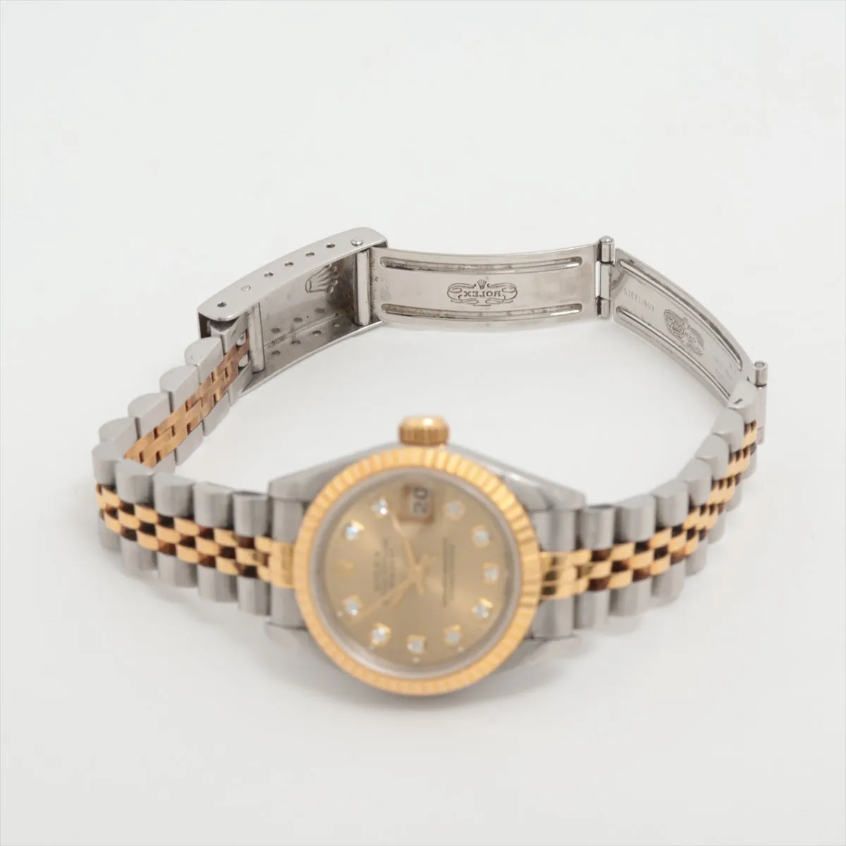 Rolex Datejust 26mm Two Toned 18k Yellow Gold/Stainless Steel with Diamonds Watch
