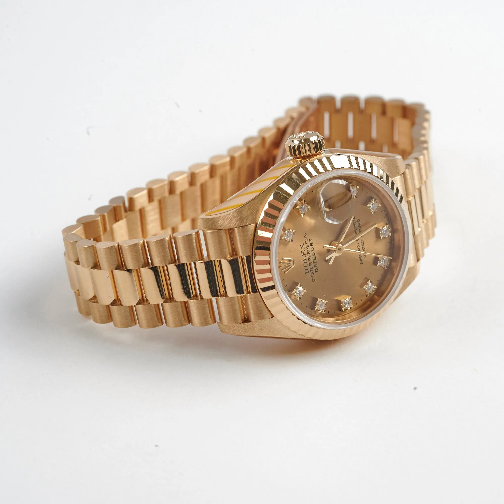 Rolex Datejust 26mm Yellow Gold with Diamonds Serviced October 2024