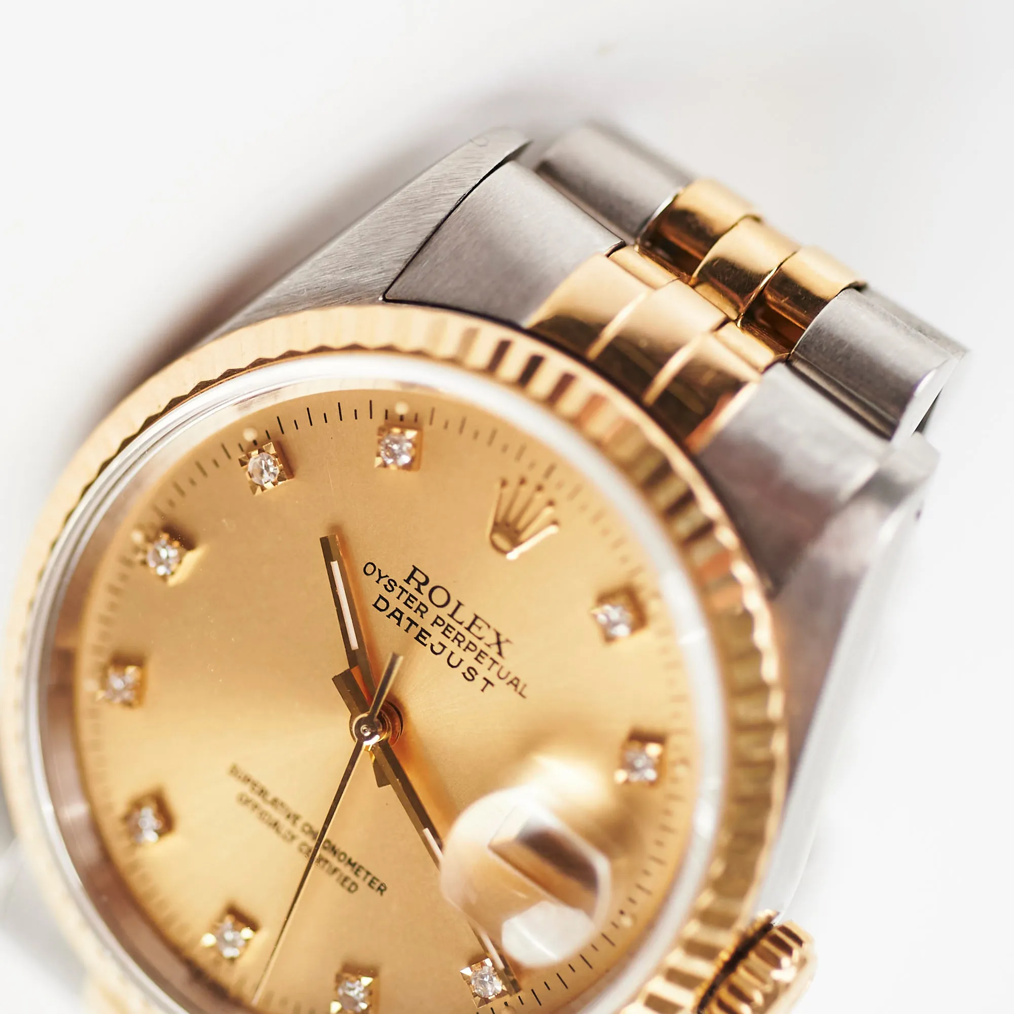 Rolex Datejust 36mm Two Toned with Diamonds 16233