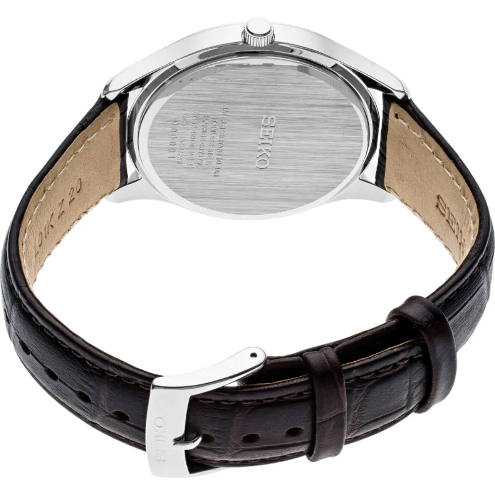Seiko Essentials Collection Quartz Watch with Antique Ivory Dial