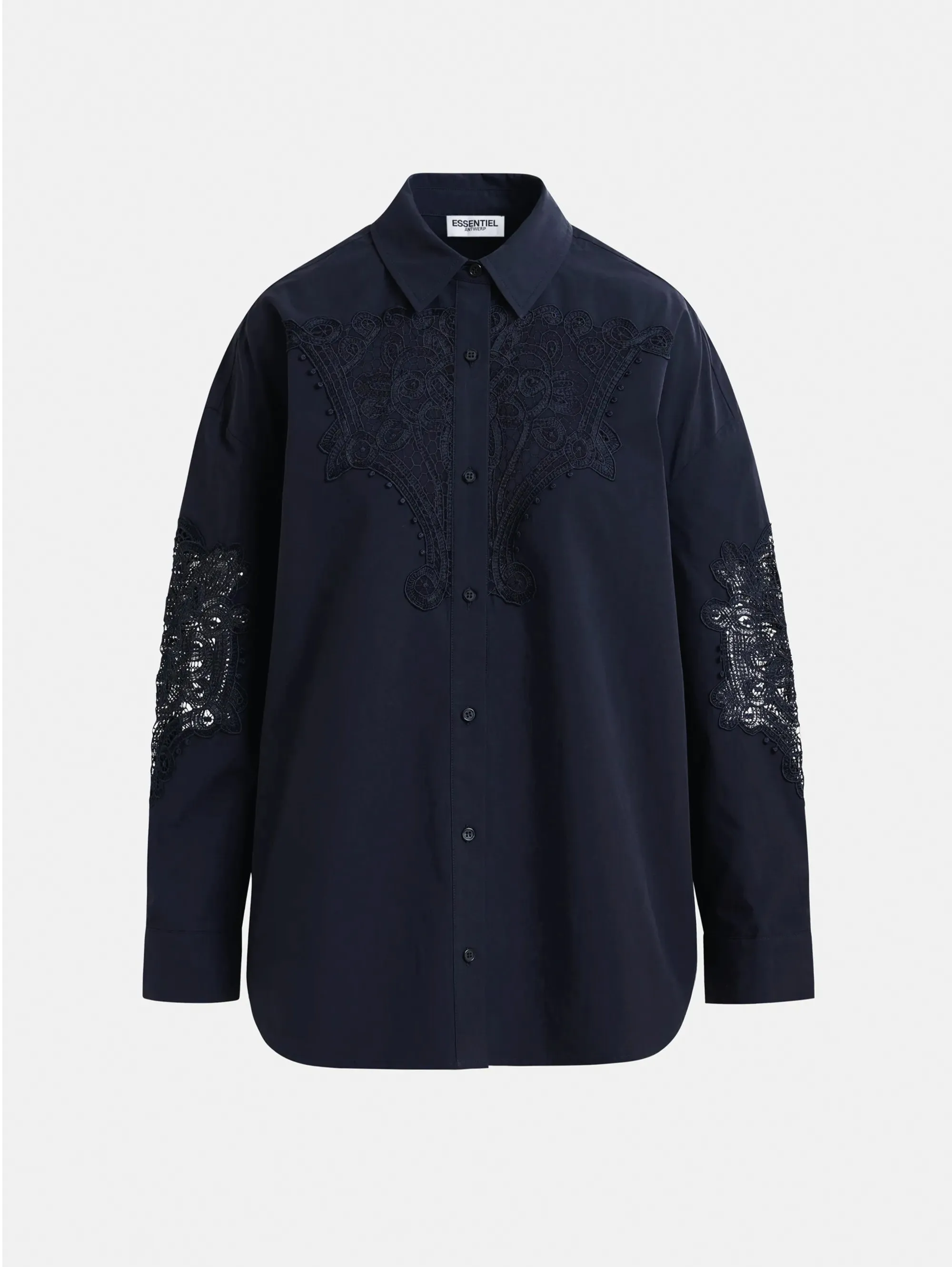 Striped Shirt with Blue Lace
