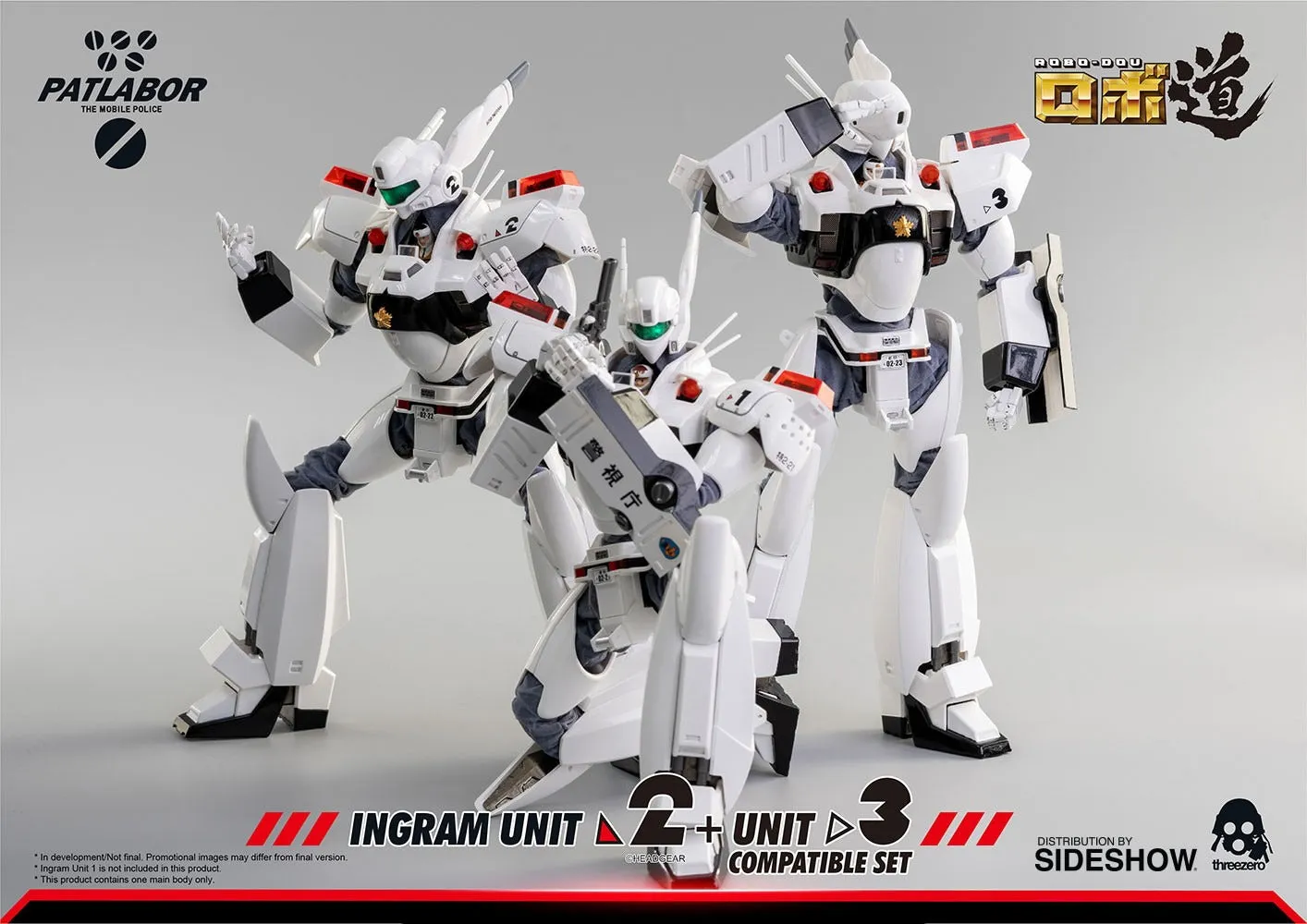 ThreeZero Patlabor ROBO-DOU Ingram Unit 2   Unit 3 Compatible Set 1/35 Scale Figure
