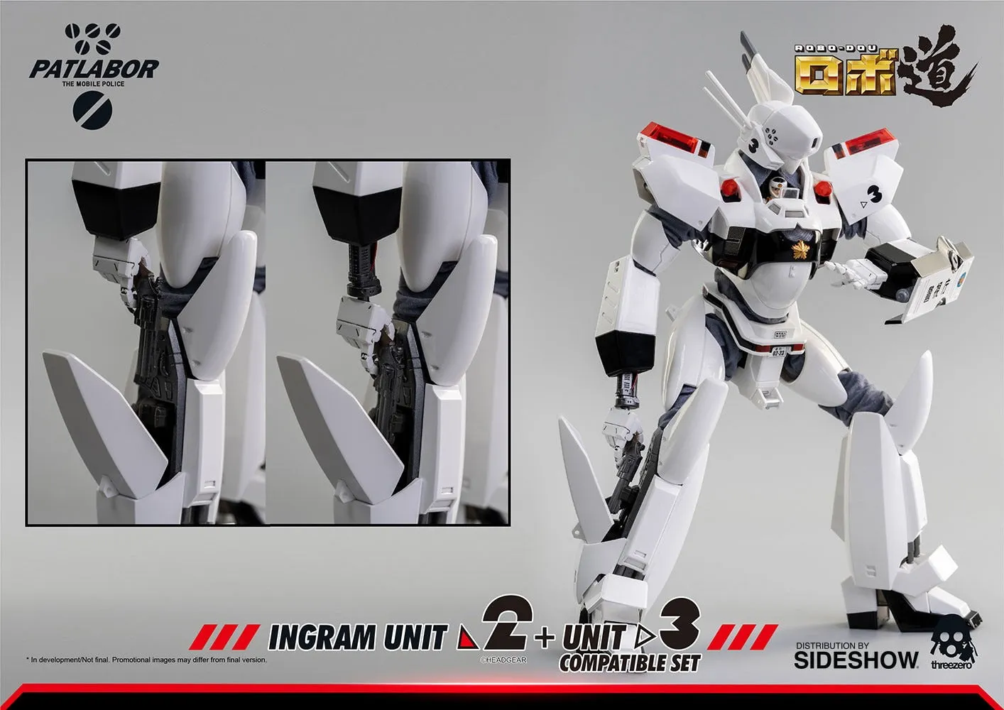 ThreeZero Patlabor ROBO-DOU Ingram Unit 2   Unit 3 Compatible Set 1/35 Scale Figure