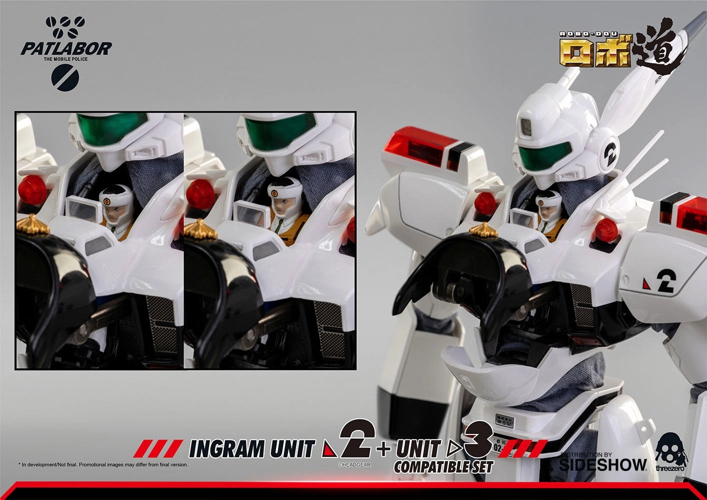 ThreeZero Patlabor ROBO-DOU Ingram Unit 2   Unit 3 Compatible Set 1/35 Scale Figure