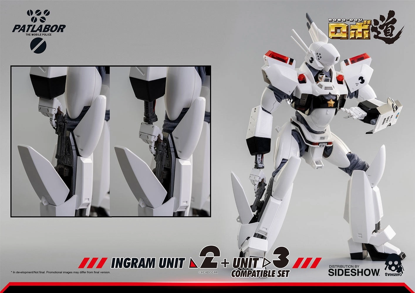 ThreeZero Patlabor ROBO-DOU Ingram Unit 2   Unit 3 Compatible Set 1/35 Scale Figure